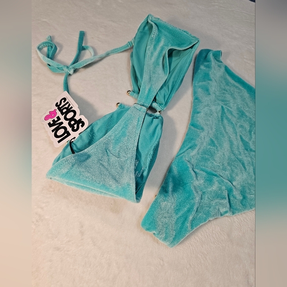 Love Sports 2-piece swimsuit XL Bright Aqua Green - Picture 8 of 8